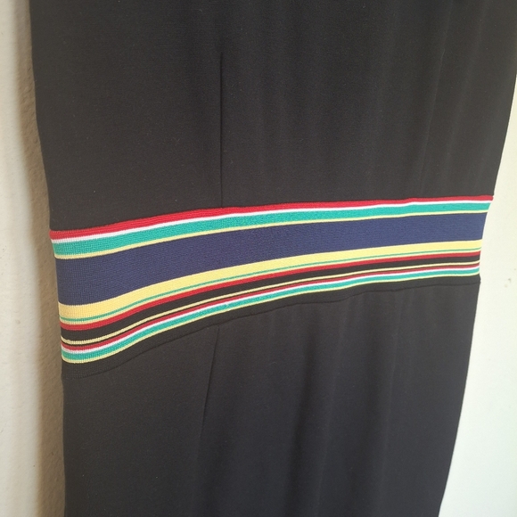 NWT Diane Von Furstenberg Hadlie Black Stripe Midi Sheath Workwear Dress Sz 8 - Picture 14 of 15